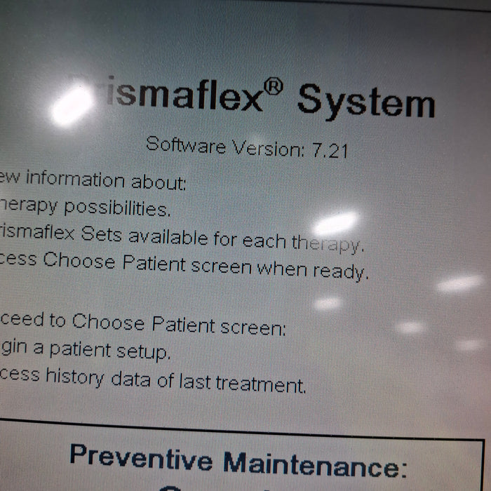 Gambro Prismaflex Dialysis Machine
