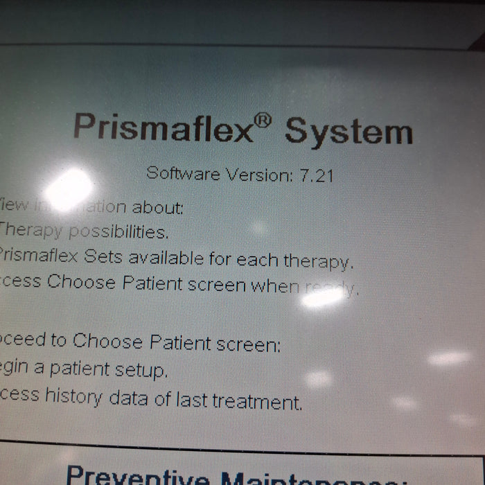 Gambro Prismaflex Dialysis Machine