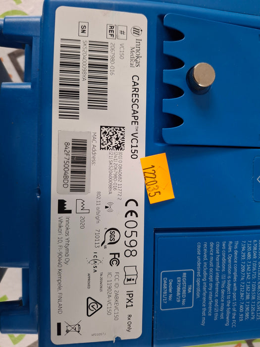 GE Healthcare Carescape VC150 Nellcor Vital Signs Monitor