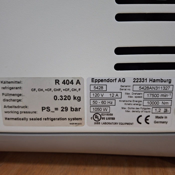 Eppendorf 5428 Centrifuge