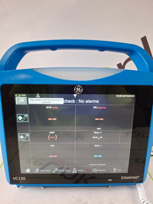 GE Healthcare Carescape VC150 Nellcor Vital Signs Monitor