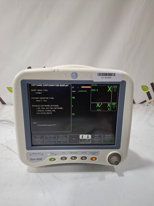 GE Healthcare Dash 4000 - GE/Nellcor SpO2 Patient Monitor