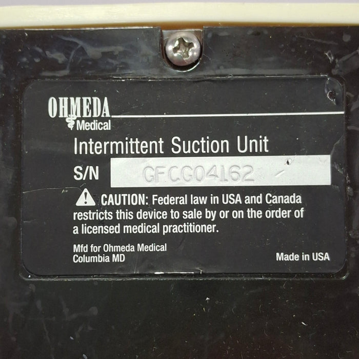 Ohmeda Medical 200 Intermittent Suction Unit