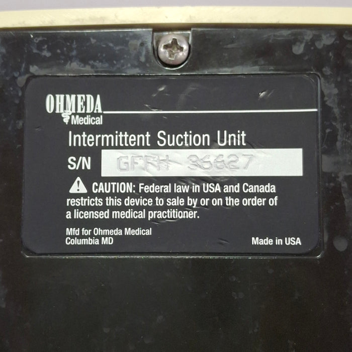 Ohmeda Medical 200 Intermittent Suction Unit
