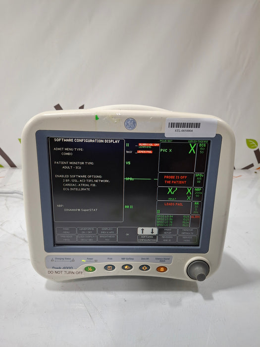 GE Healthcare Dash 4000 - GE/Nellcor SpO2 Patient Monitor