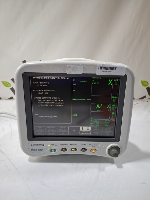 GE Healthcare Dash 4000 - GE/Nellcor SpO2 Patient Monitor