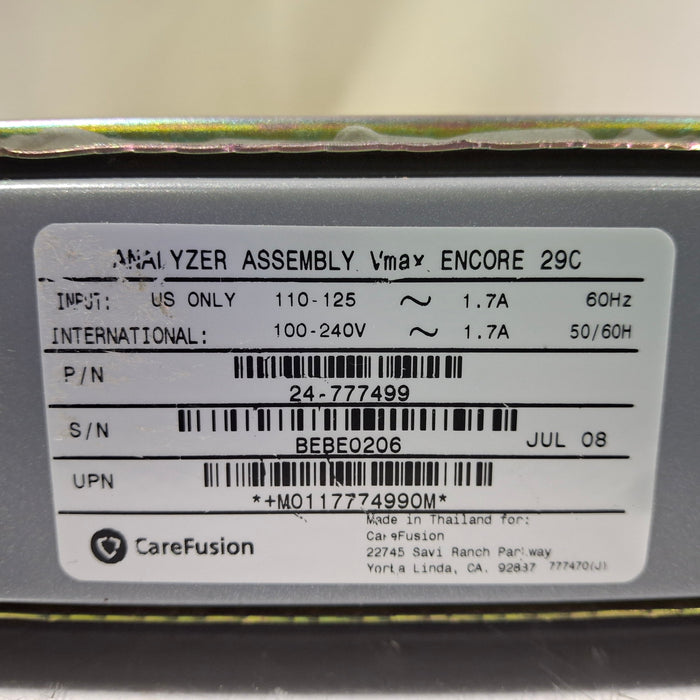 CareFusion Viasys Vmax Encore 29C Analyzer Assembly