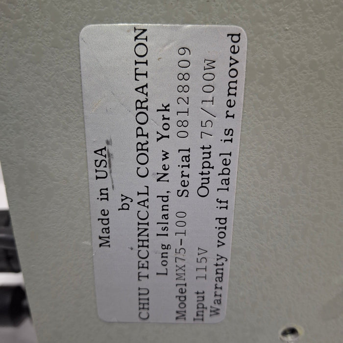 Chiu Technical Corporation Chiu Technical Corporation MX75-100 Microscope Transformer Surgical Microscopes reLink Online