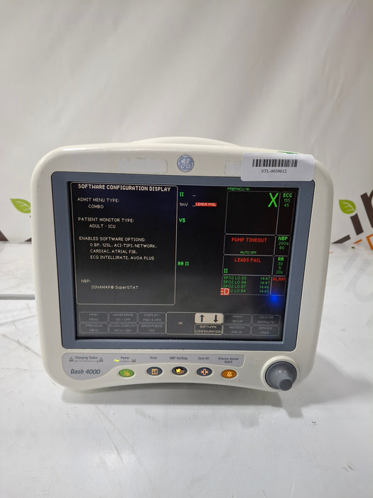 GE Healthcare Dash 4000 - GE/Nellcor SpO2 Patient Monitor