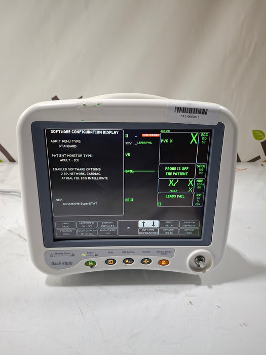 GE Healthcare Dash 4000 - GE/Nellcor SpO2 Patient Monitor