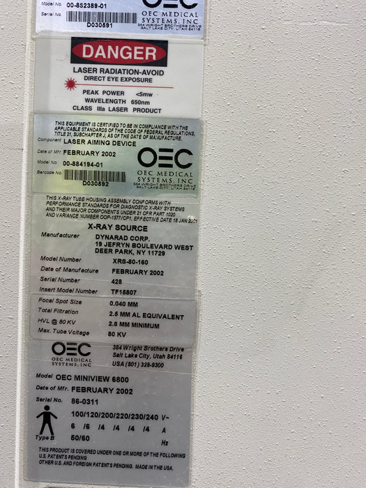 OEC Medical Systems Miniview 6800 C-Arm