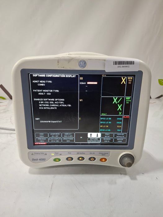 GE Healthcare Dash 4000 - Masimo SpO2 Patient Monitor