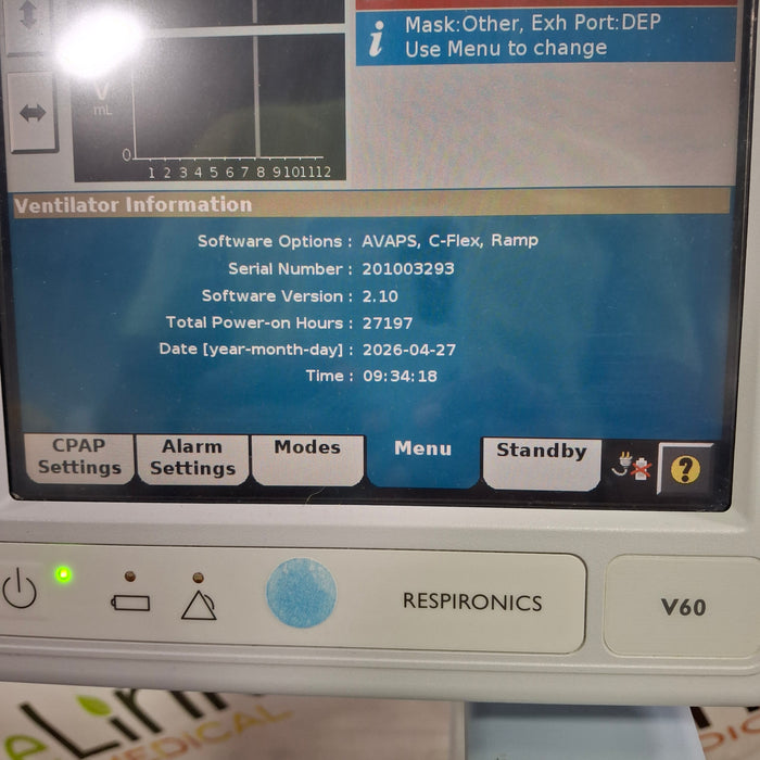 Philips Respironics V60 BiPAP Ventilator
