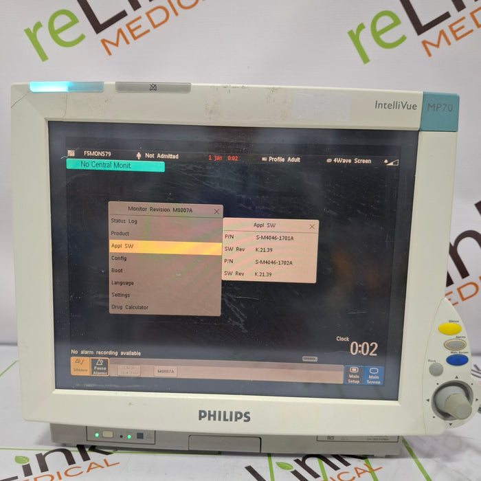 Philips IntelliVue MP70 Patient Monitor