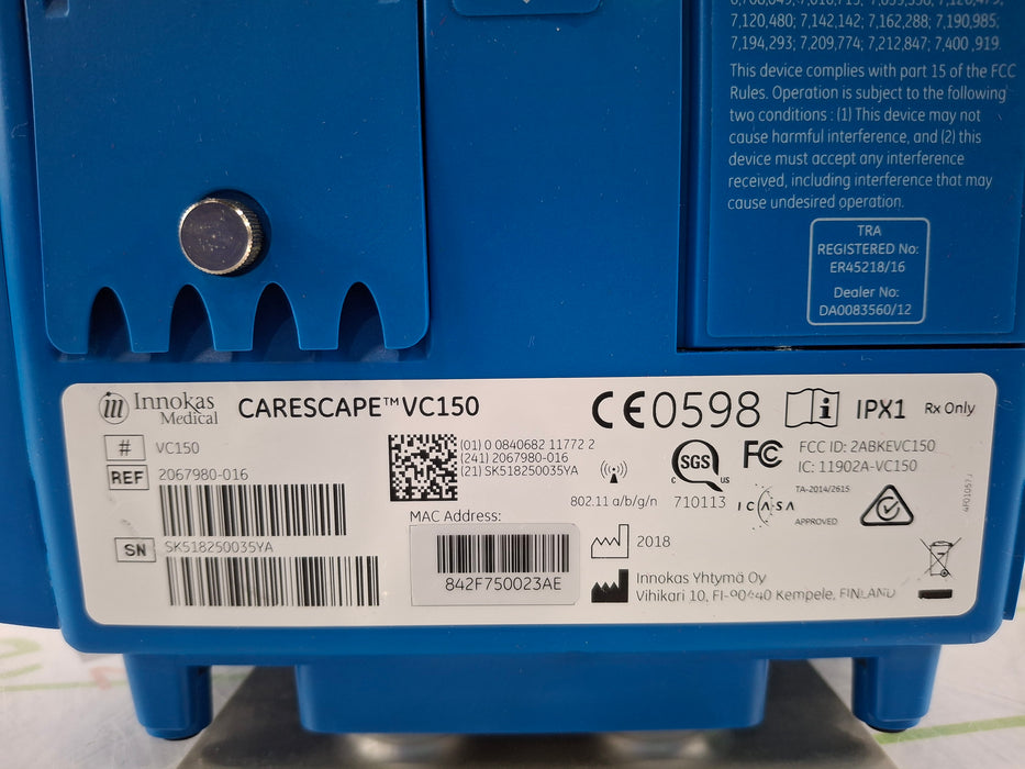 GE Healthcare Carescape VC150 Nellcor Vital Signs Monitor