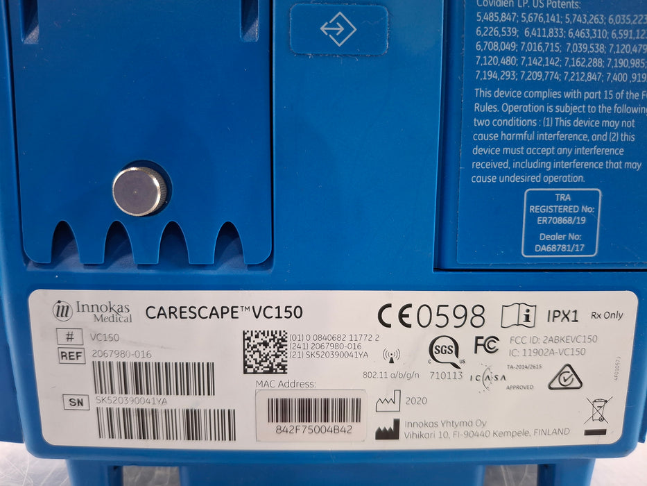 GE Healthcare Carescape VC150 Nellcor Vital Signs Monitor
