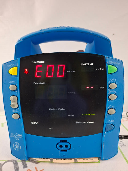 GE Healthcare Dinamap ProCare 120 Vital Signs Monitor