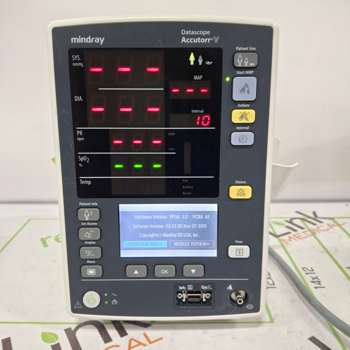 Mindray Datascope Accutorr V Vital Signs Monitor