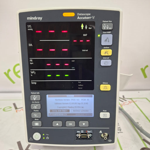 Mindray Mindray Datascope Accutorr V Vital Signs Monitor Patient Monitors reLink Online