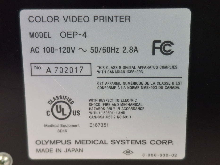 Olympus Olympus OEP-4 Color Video Printer Flexible Endoscopy reLink Online