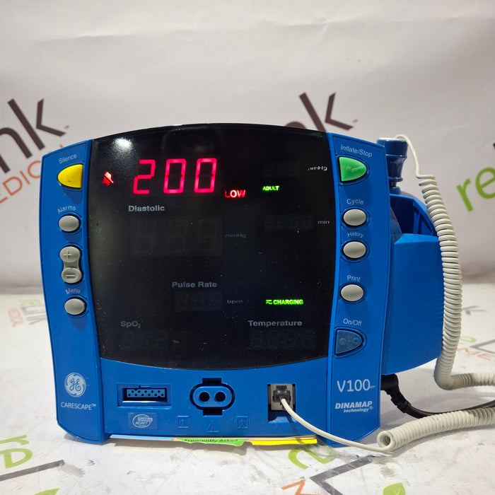 GE Healthcare Dinamap V100 - NIBP, SpO2, Temp Vital Signs Monitor