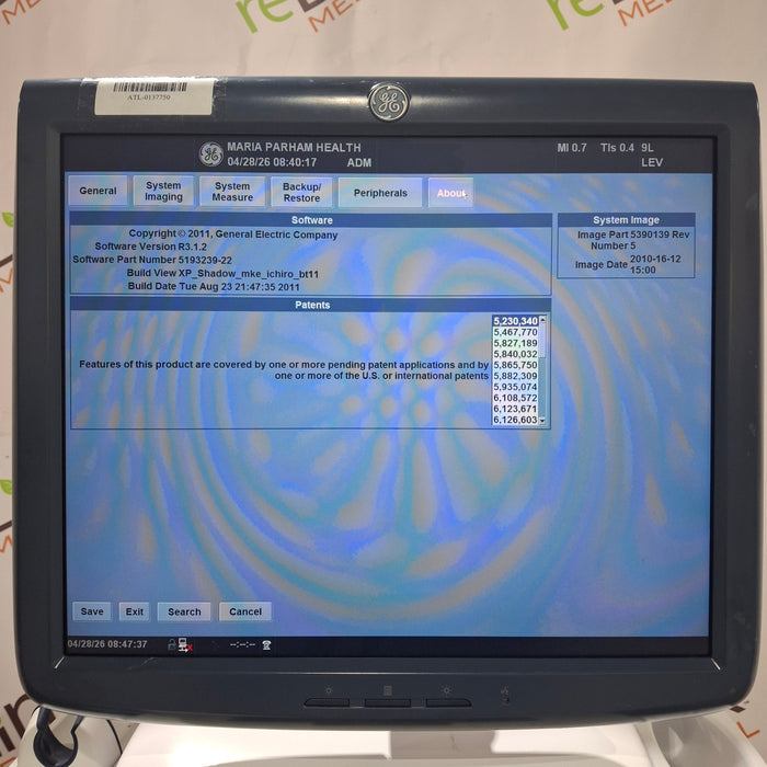 GE Healthcare Logiq E9 Ultrasound