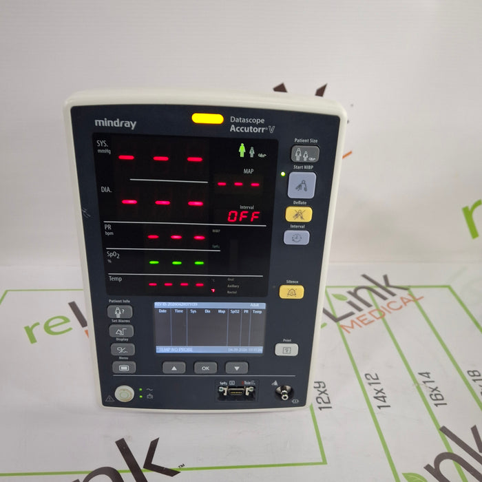 Mindray Datascope Accutorr V Vital Signs Monitor