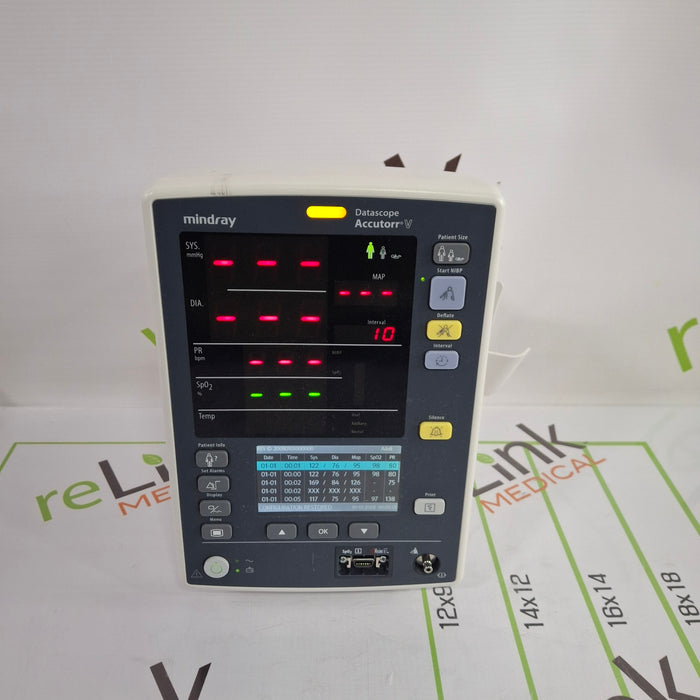 Mindray Datascope Accutorr V Vital Signs Monitor