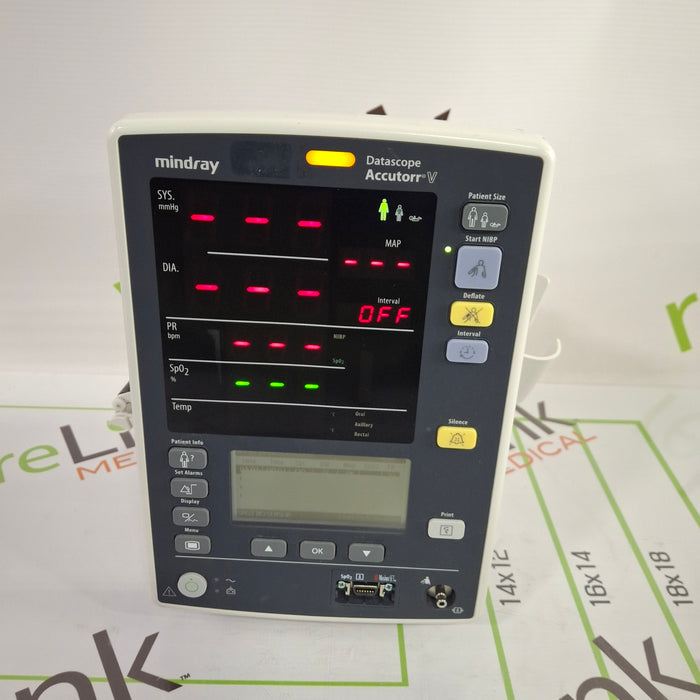 Mindray Datascope Accutorr V Vital Signs Monitor