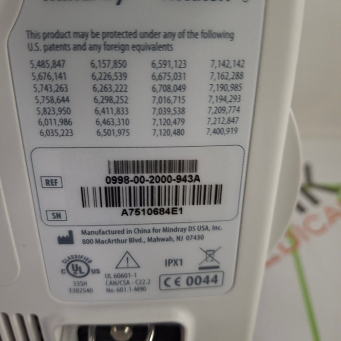 Mindray Datascope Accutorr V Vital Signs Monitor
