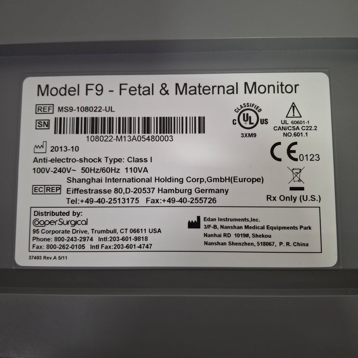 Cooper Surgical Model F9 Fetal & Maternal Monitor