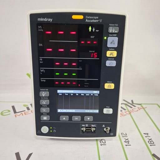 Mindray Mindray Datascope Accutorr V Vital Signs Monitor Patient Monitors reLink Online