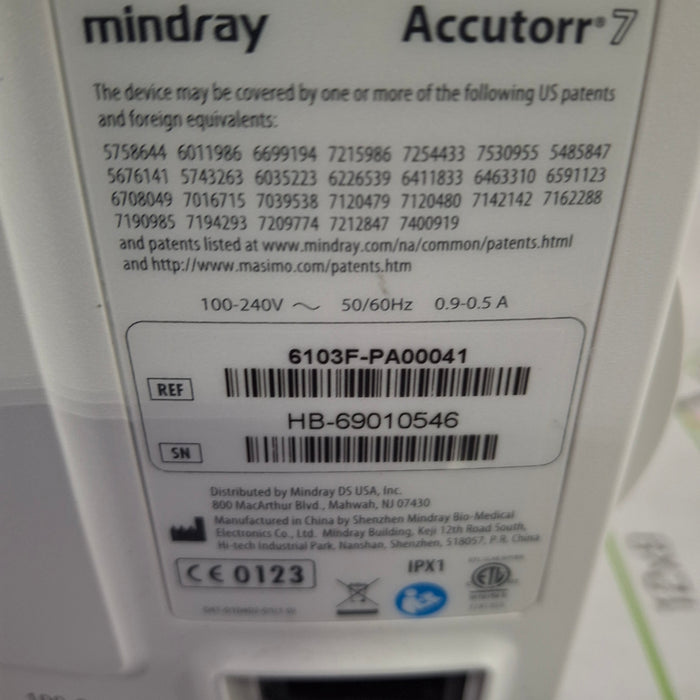 Mindray Accutorr 7 Vital Signs Monitor