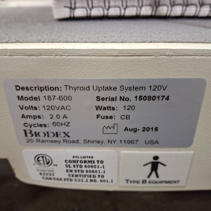 Biodex 187-600 Thyroid Uptake System
