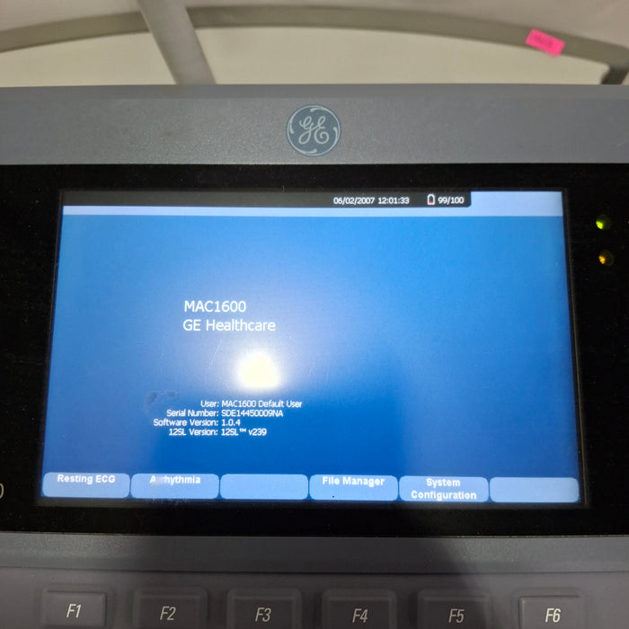 GE Healthcare MAC 1600 ECG