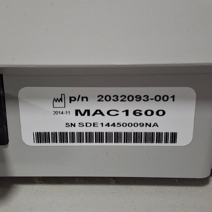 GE Healthcare MAC 1600 ECG