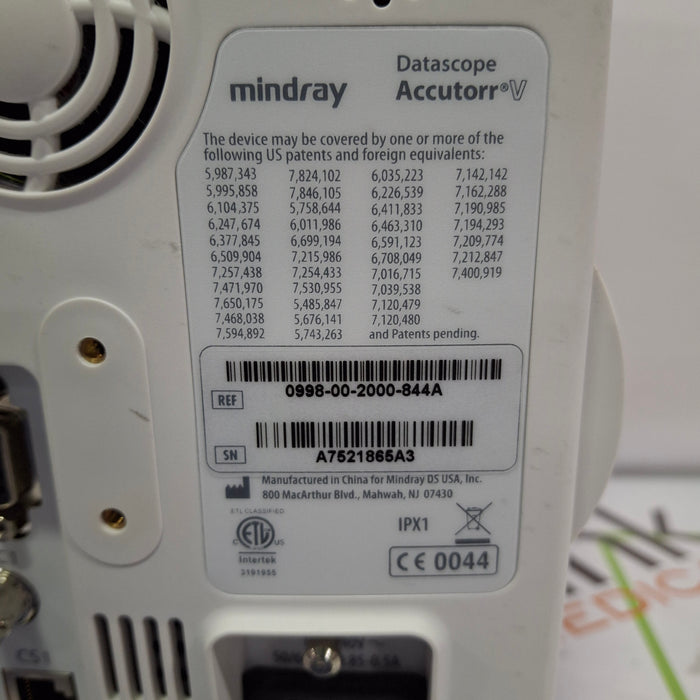 Mindray Mindray Datascope Accutorr V Vital Signs Monitor Patient Monitors reLink Online