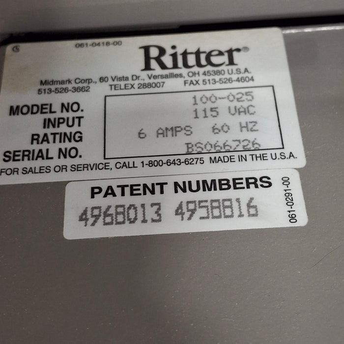 Ritter 104 Exam Table