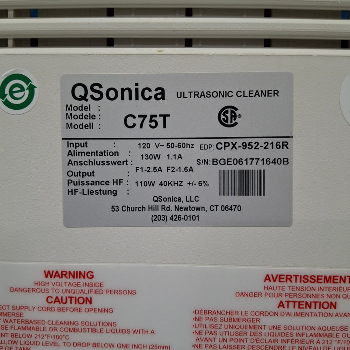 Qsonica C75T Ultrasonic cleaner