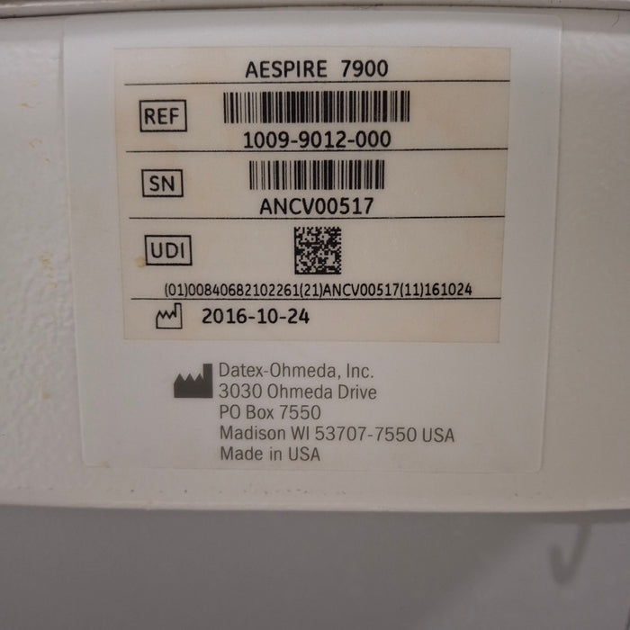 Datex-Ohmeda Aespire w/7900 Anesthesia System