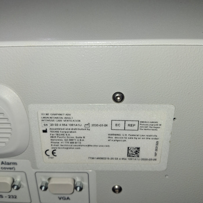 Tecme Neumovent GraphNet Advance ICU Ventilator