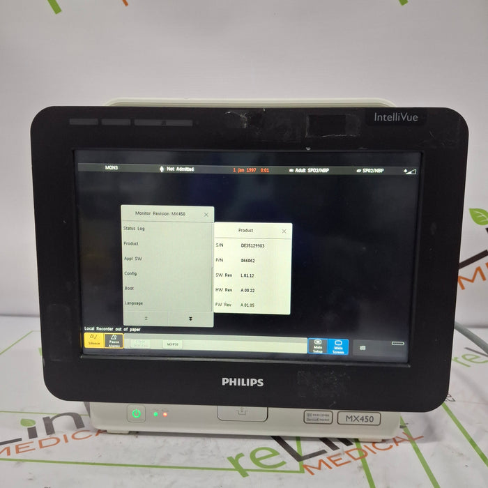 Philips MX450 Portable/Bedside Patient Monitor