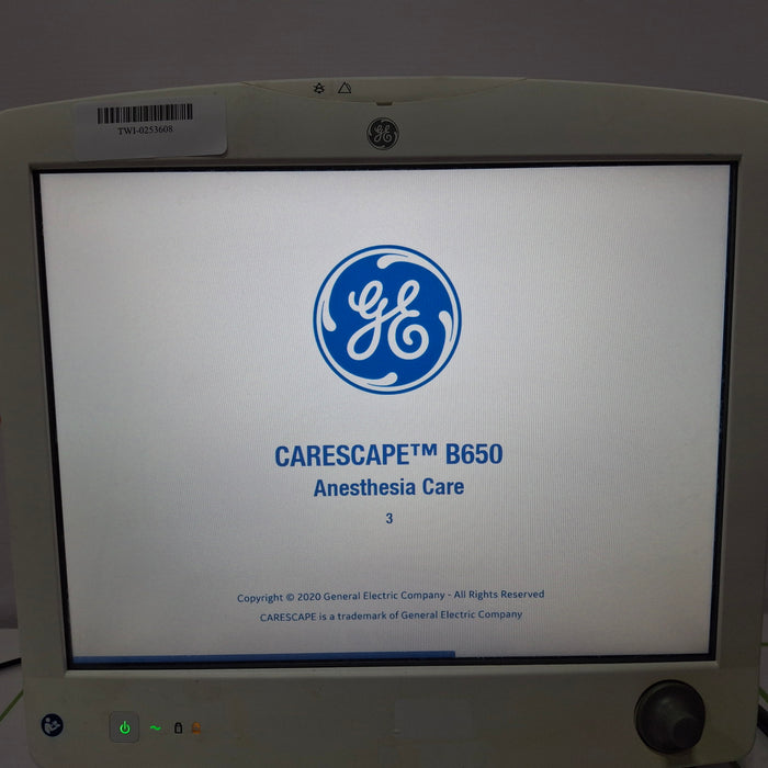 GE Healthcare Carescape B650 Anesthesia Care Patient Monitor