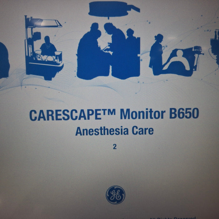 GE Healthcare Carescape B650 Anesthesia Care Patient Monitor