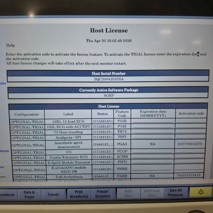 GE Healthcare Carescape B650 Patient Monitor