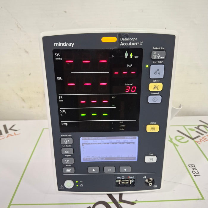Mindray Datascope Accutorr V Vital Signs Monitor