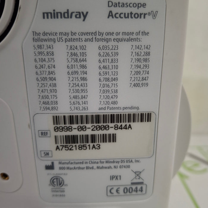 Mindray Mindray Datascope Accutorr V Vital Signs Monitor Patient Monitors reLink Online