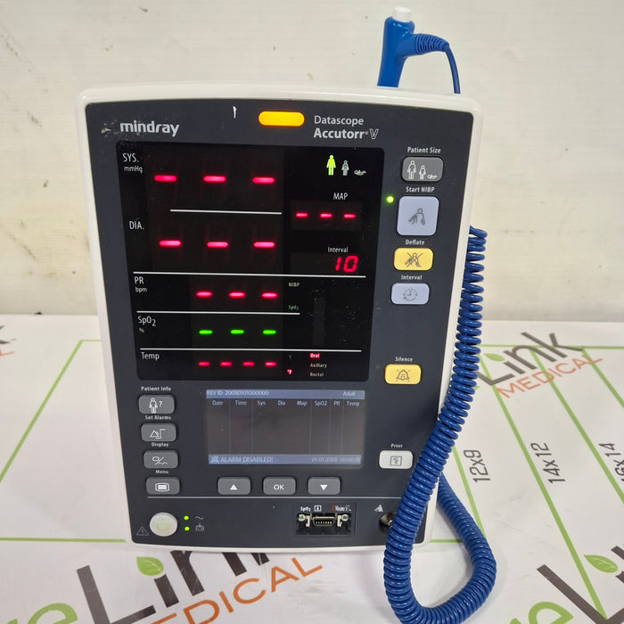 Mindray Mindray Datascope Accutorr V Vital Signs Monitor Patient Monitors reLink Online