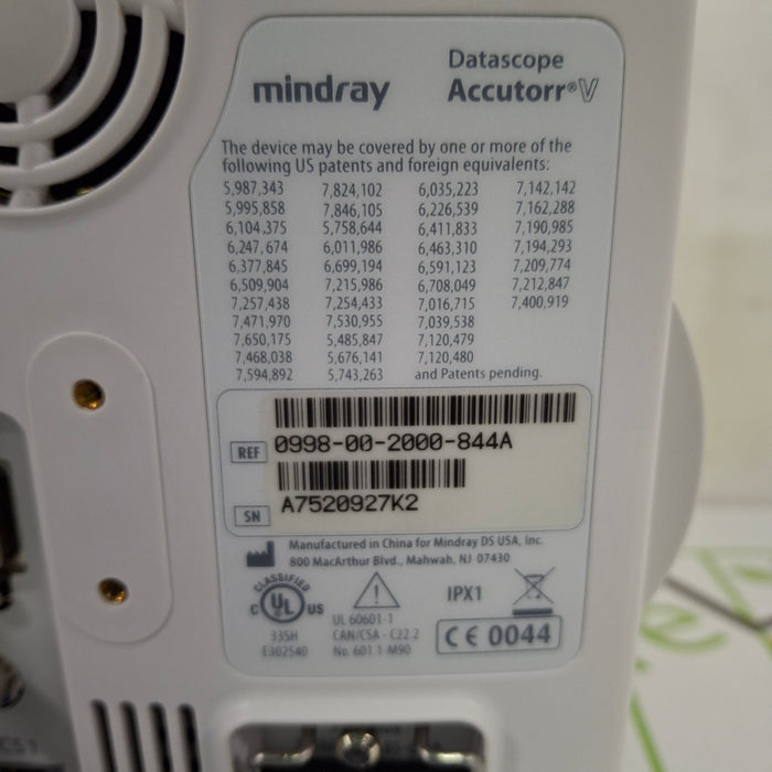 Mindray Mindray Datascope Accutorr V Vital Signs Monitor Patient Monitors reLink Online