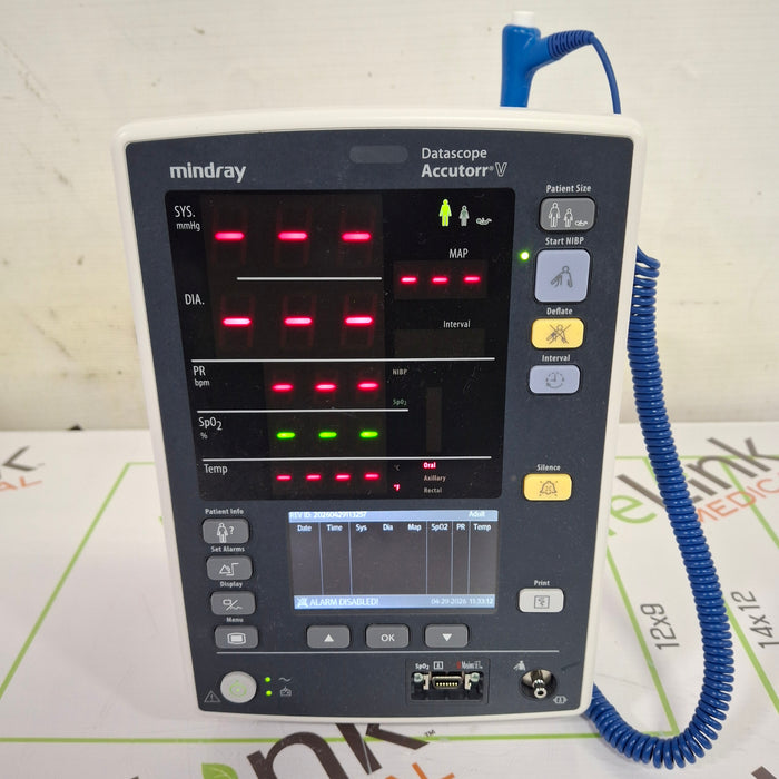 Mindray Mindray Datascope Accutorr V Vital Signs Monitor Patient Monitors reLink Online
